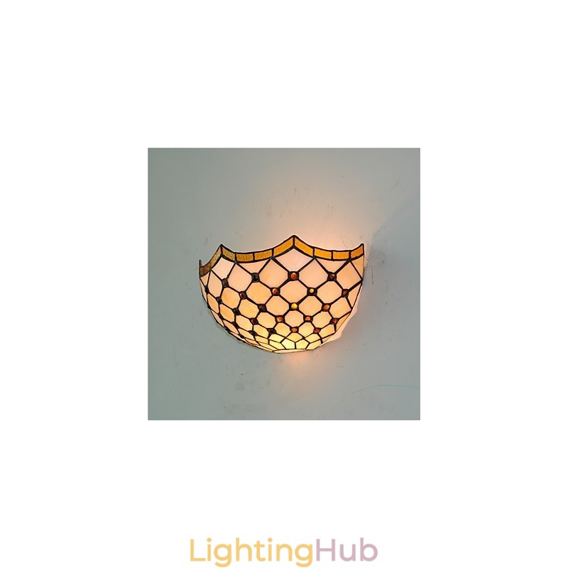 Retro Country Wall Lights Glass Shade Living Room Bedroom Restaurant Cafe Bar Wall Sconces