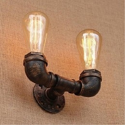 Nostalgia Simple Water Pipe Decorative Small Wall Lamp Wall Light