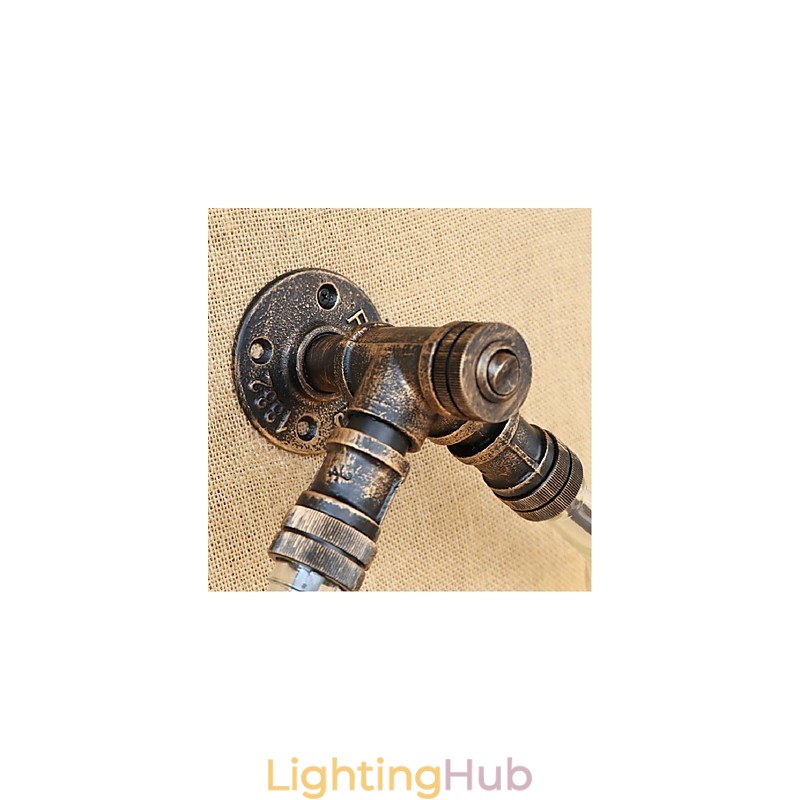 Retro American Village Creative Industry Wind Designer Water Bottle Wall Lamp Wall Light Grey