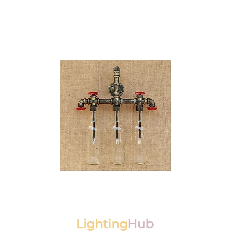Retro Industrial Wind Switch Water Bottle Wall Lamp Wall Light