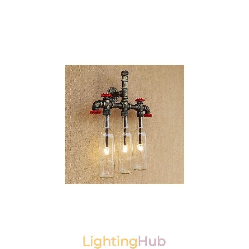 Retro Industrial Wind Switch Water Bottle Wall Lamp Wall Light