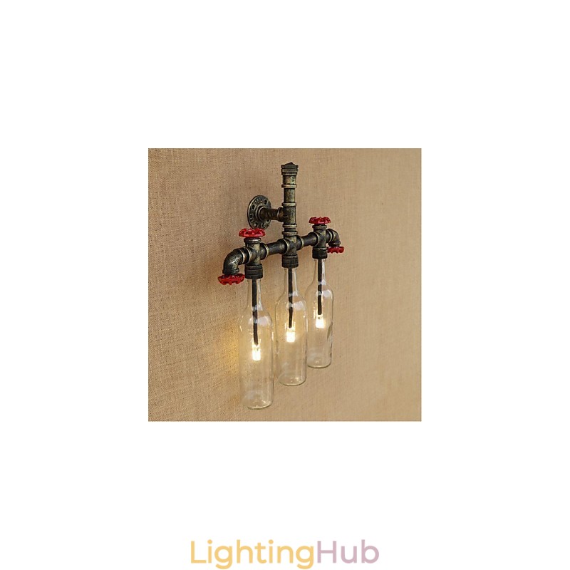 Retro Industrial Wind Switch Water Bottle Wall Lamp Wall Light
