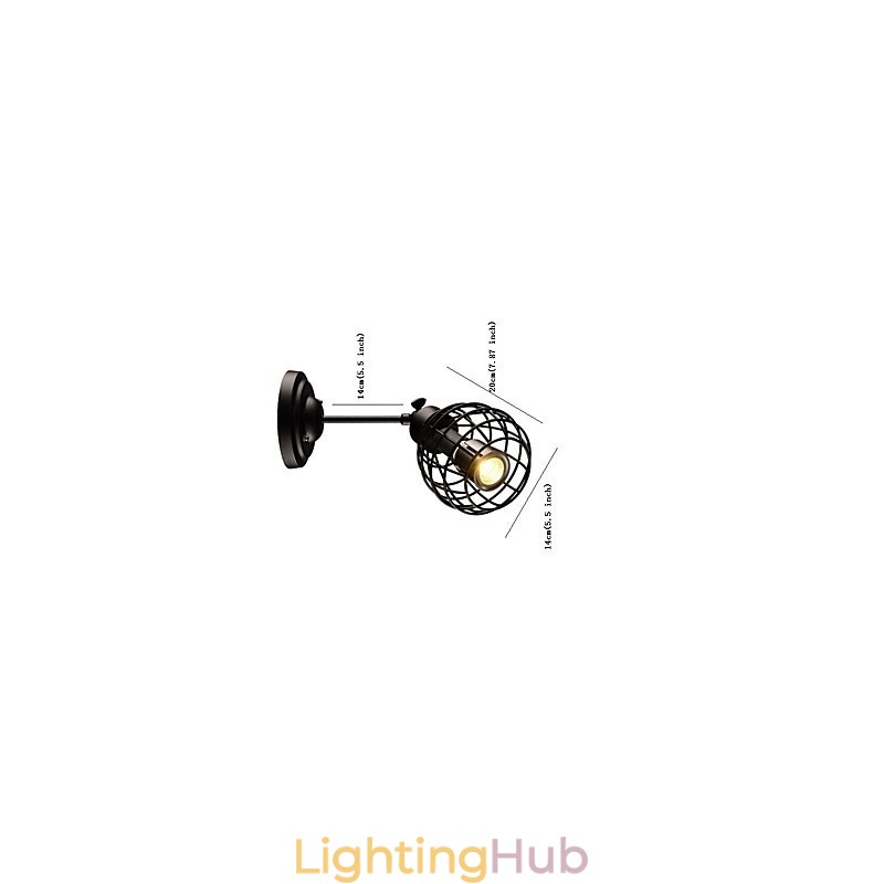 Retro Pipe Wall Lights Simple Loft Black Birdcage Metal Dining Room Kitchen Bar Cafe Decoration lighting