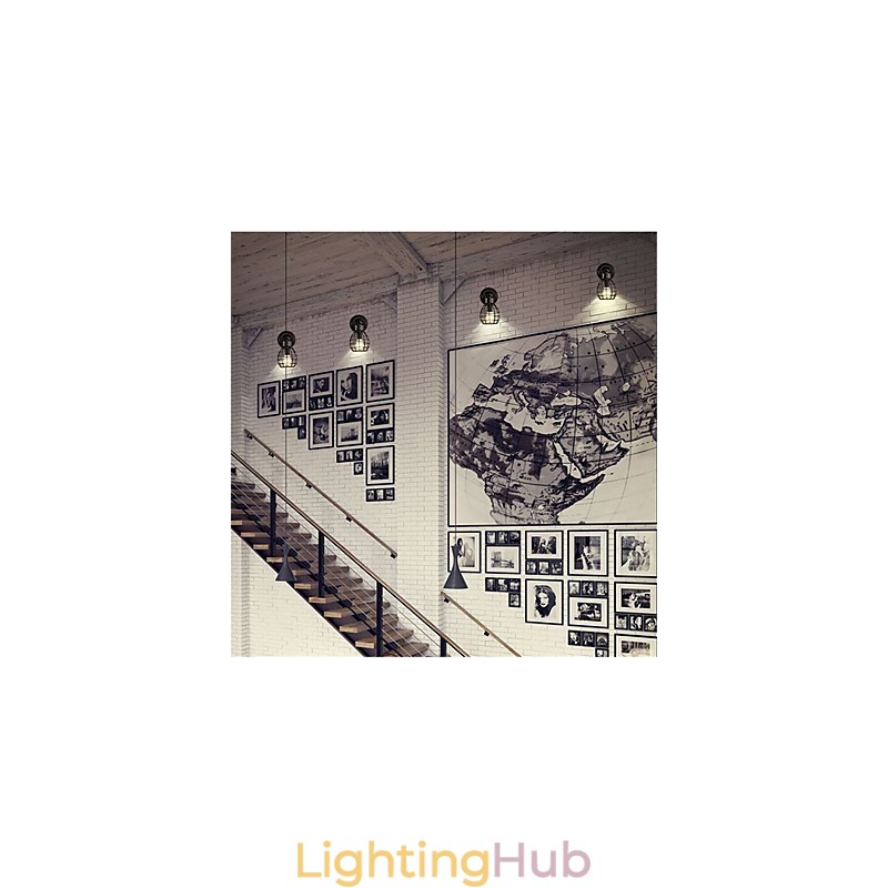 Retro Pipe Wall Lights Simple Loft Black Birdcage Metal Dining Room Kitchen Bar Cafe Decoration lighting