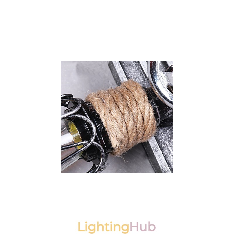 Vintage Industrial Wall Lights Wood Boat Anchor Shape Creative Restaurant Cafe Bar Decoration lighting