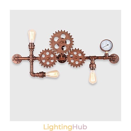 Vintage Industrial Pipe Wall Lights Wood Helm Shape Creative turnable Lights Restaurant Cafe Bar Decoration lighting Vintage Industrial Pipe Wall Lights Wood Helm Shape Creative turnable Lights Restaurant Cafe Bar Decoration lighting