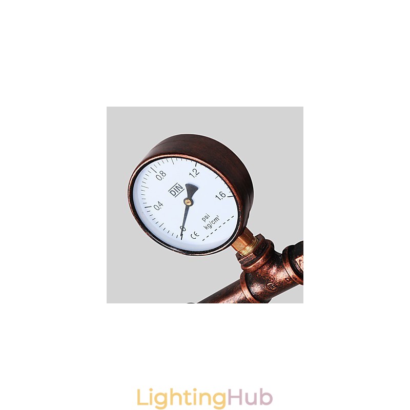 Vintage Industrial Pipe Wall Lights Wood Helm Shape Creative turnable Lights Restaurant Cafe Bar Decoration lighting