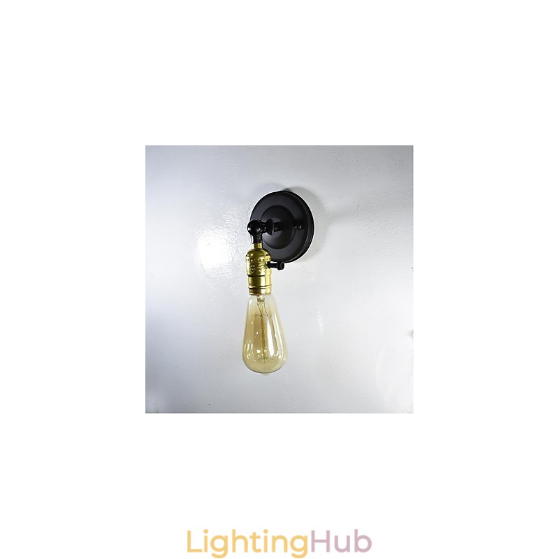 Iron Wall Lamp Black Simple Retro Wall Lamp Single Head Decorative Wall Lamp European Style