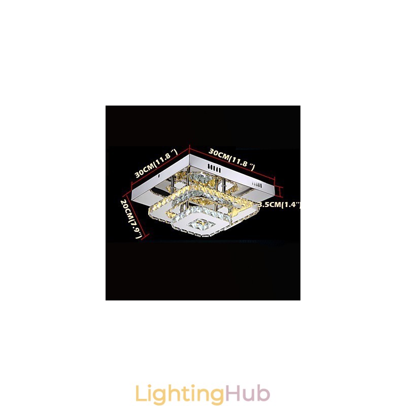 Crystal Ceiling Lamps Flush Mount Clear or Amber K9 for Indoor CE