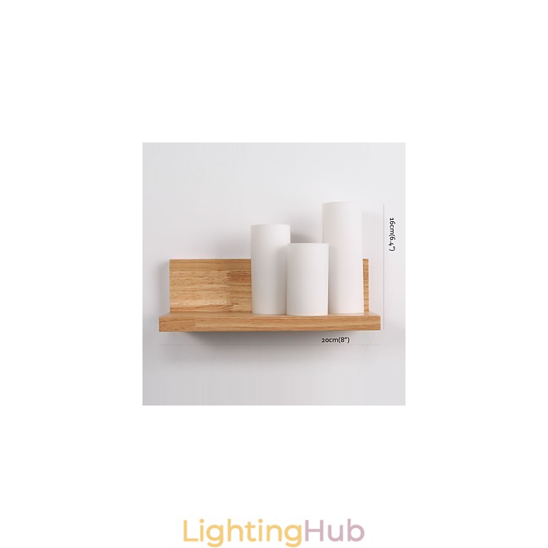 Wood Sconces 3 Lights Country