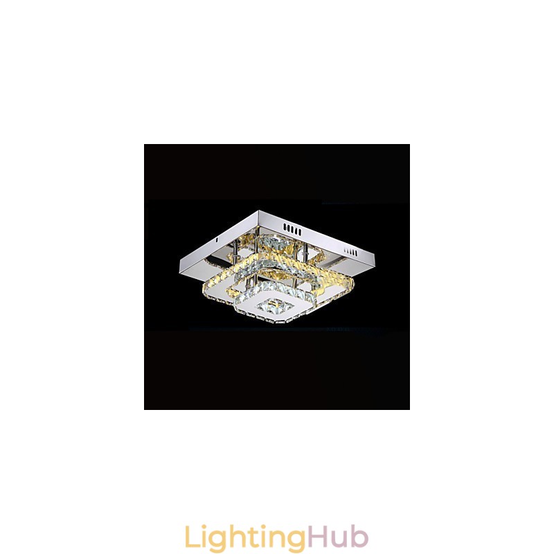 Crystal Ceiling Lamps Flush Mount Clear or Amber K9 for Indoor CE
