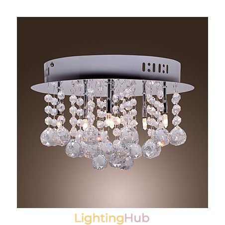 Modern Contemporary Crystal Chrome Metal Flush Mount Modern Contemporary Crystal Chrome Metal Flush Mount