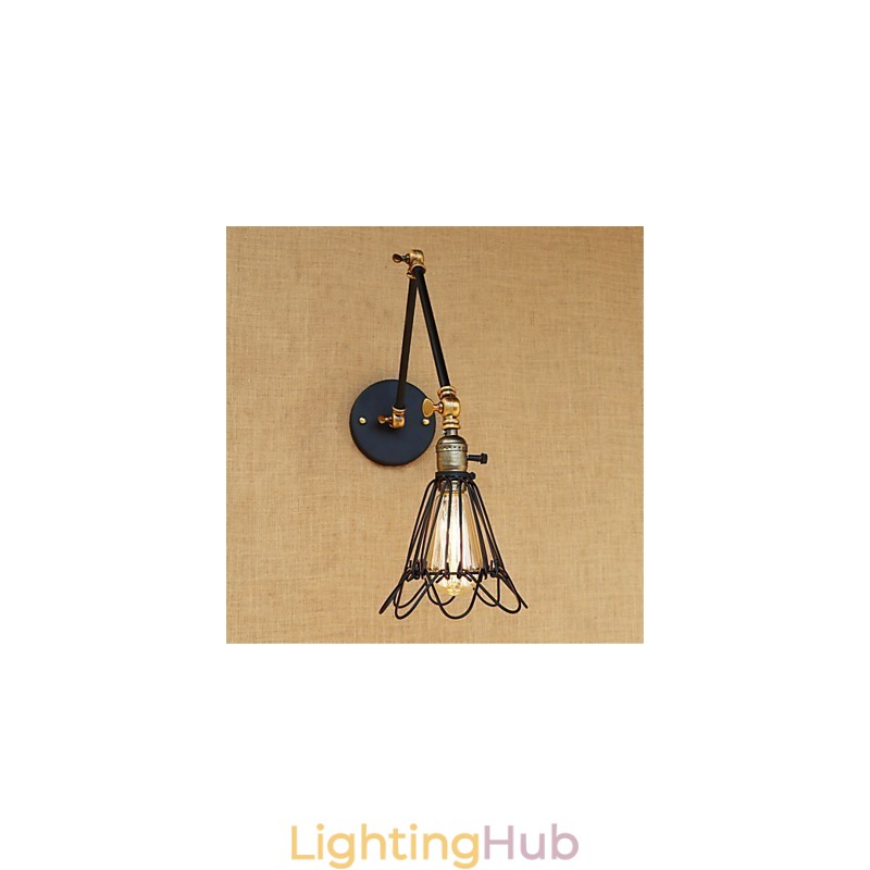 Rustic Lodge Country Retro Painting Feature for Mini Style Swing Arm Ambient Light Swing