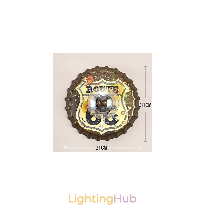 Traditional Classic Rustic Lodge Country Painting Feature for Mini Style Ambient Light Wall Sconces Wall Light