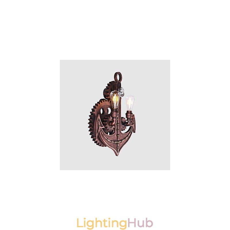 Vintage Industrial Wall Lights Wood Gear Shape Creative turnable Lights Restaurant Cafe Bar Decoration lighting