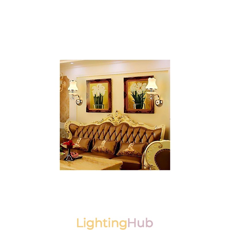 Modern Contemporary Electroplated Feature for Crystal Mini Style Eye Protection Ambient Light Wall Lights