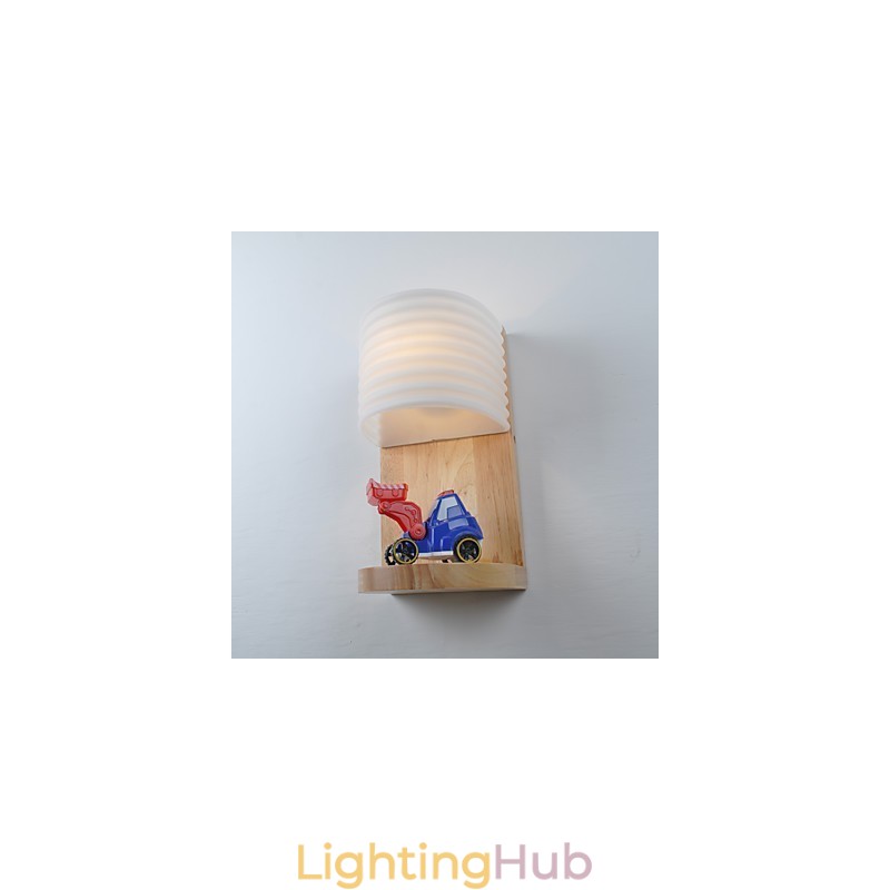 Simple Wall Lamp Bedside Desk Lamp With Glass Shade and Solid Wood for Bedroom Dresser Living Room Baby Room College Dorm Coffee Table Bookcas