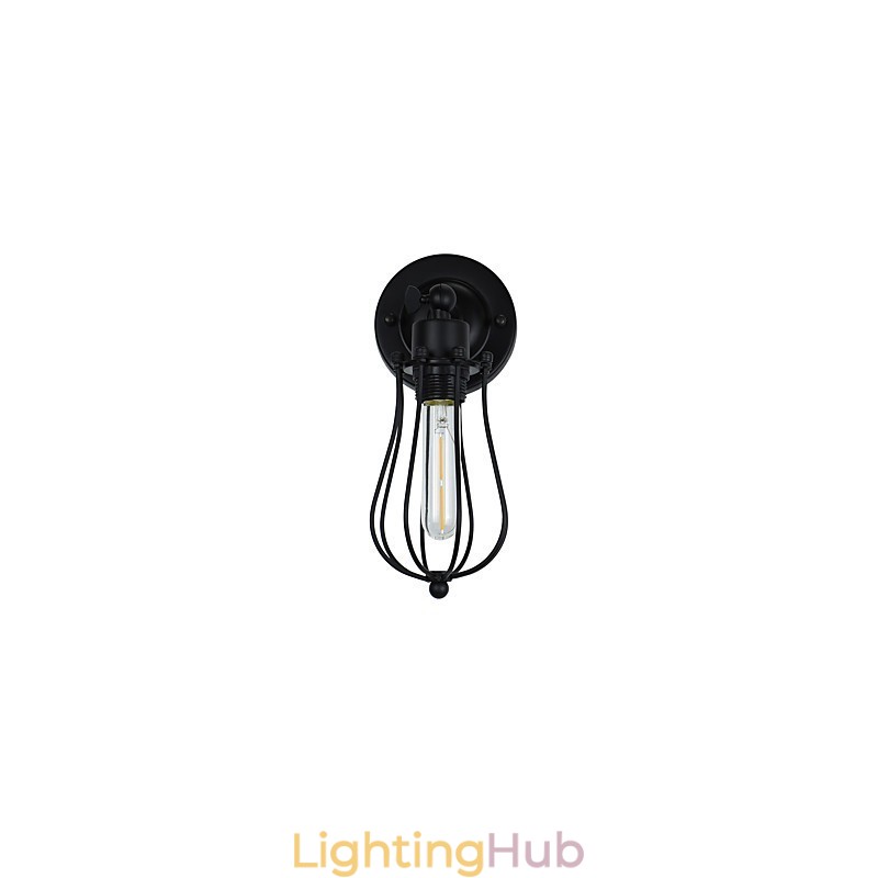 Painted Steel Wall Lamp Dumb Black American Coffee Decoration Retro Wall Light Lightsaber Lamp On Wall