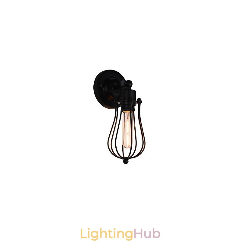 Painted Steel Wall Lamp Dumb Black American Coffee Decoration Retro Wall Light Lightsaber Lamp On Wall