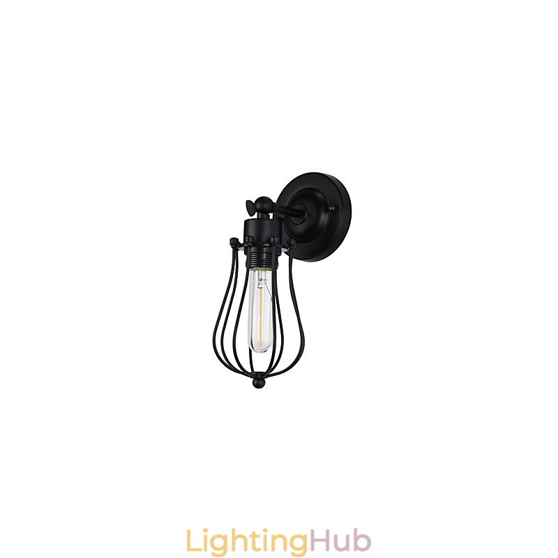 Painted Steel Wall Lamp Dumb Black American Coffee Decoration Retro Wall Light Lightsaber Lamp On Wall