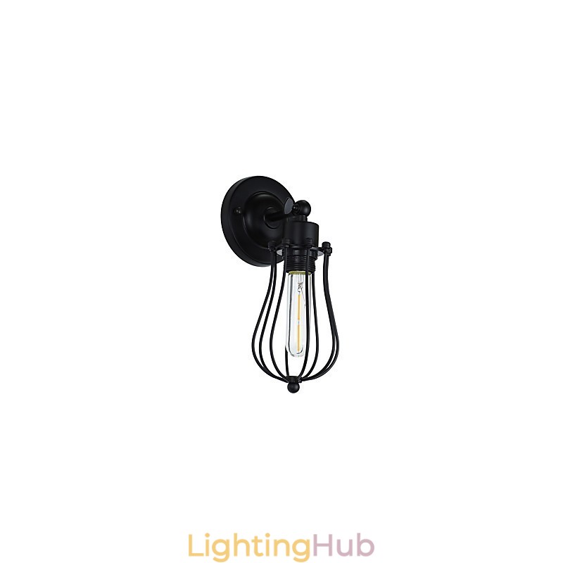 Painted Steel Wall Lamp Dumb Black American Coffee Decoration Retro Wall Light Lightsaber Lamp On Wall
