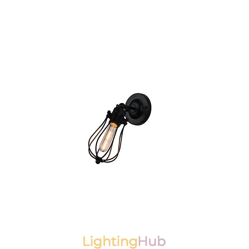 Painted Steel Wall Lamp Dumb Black American Coffee Decoration Retro Wall Light Lightsaber Lamp On Wall
