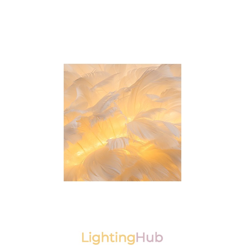 Feather Wall Lights Modern Contemporary Bedroom Hotel Wall Sconces E14