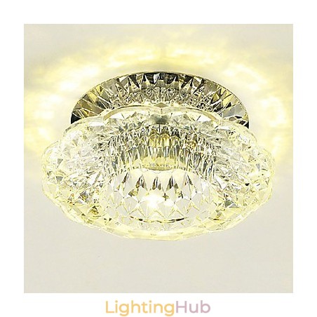 Modern Contemporary Crystal Mini Style Flush Mount Modern Contemporary Crystal Mini Style Flush Mount