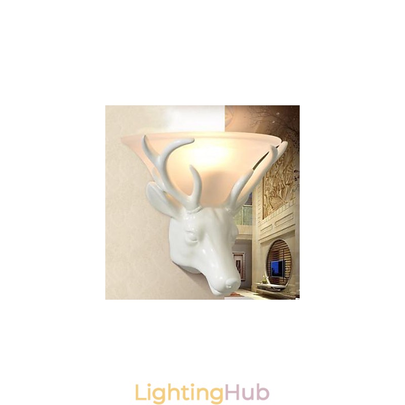 Contemporary And Contracted Deer Head Wall Lamp Fashion Creative Living Room Bedroom Wall Lamp