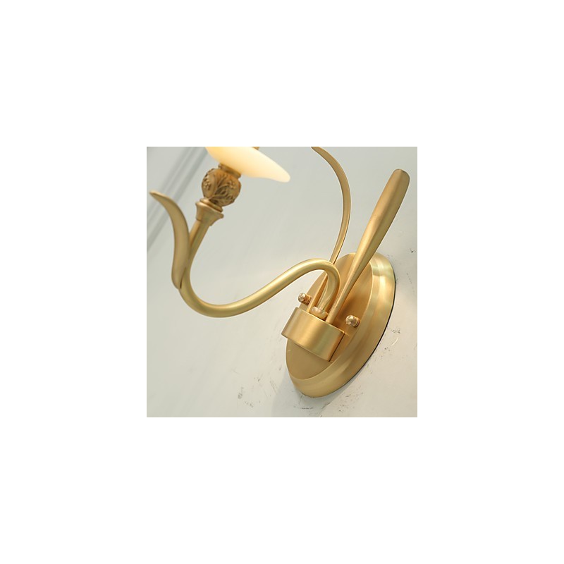 Simple Country Traditional Classic Brass Feature for Mini Style Uplight Wall Sconces Wall Light