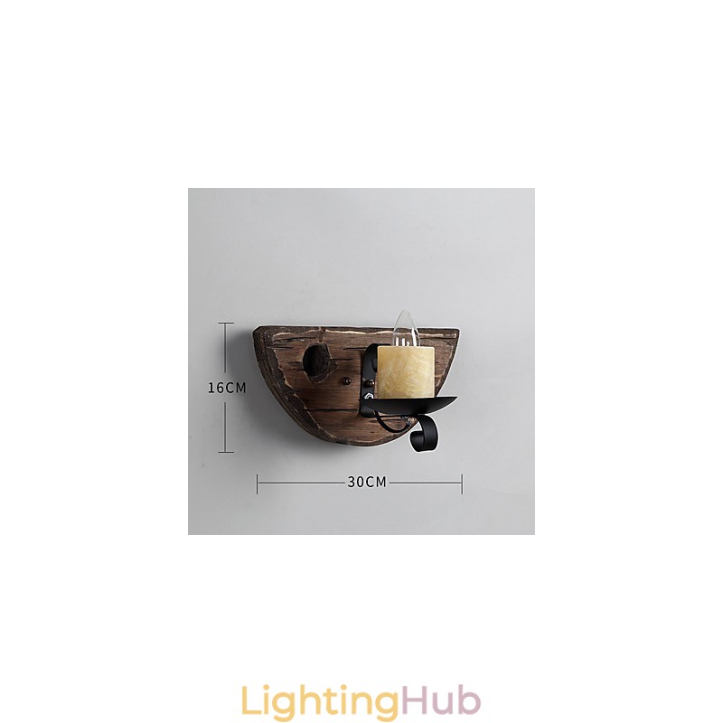 Rustic Lodge Painting Feature for Mini Style Uplight Wall Sconces Wall Light