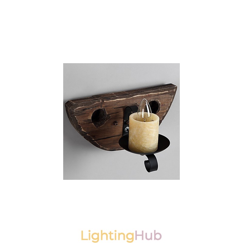 Rustic Lodge Painting Feature for Mini Style Uplight Wall Sconces Wall Light