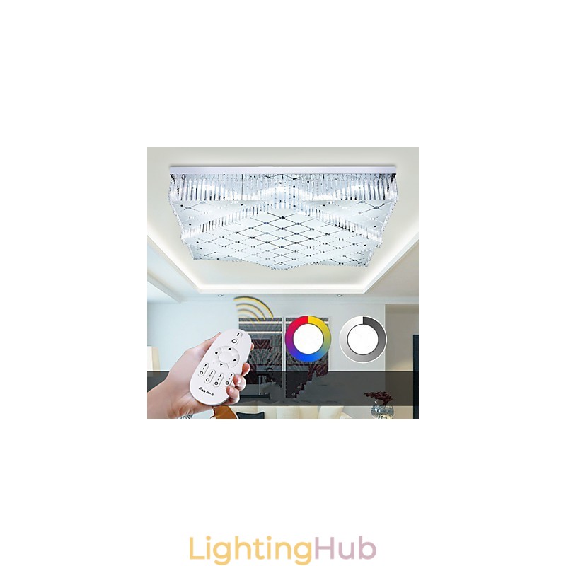 Flush Mount Crystal Modern Contemporary Metal