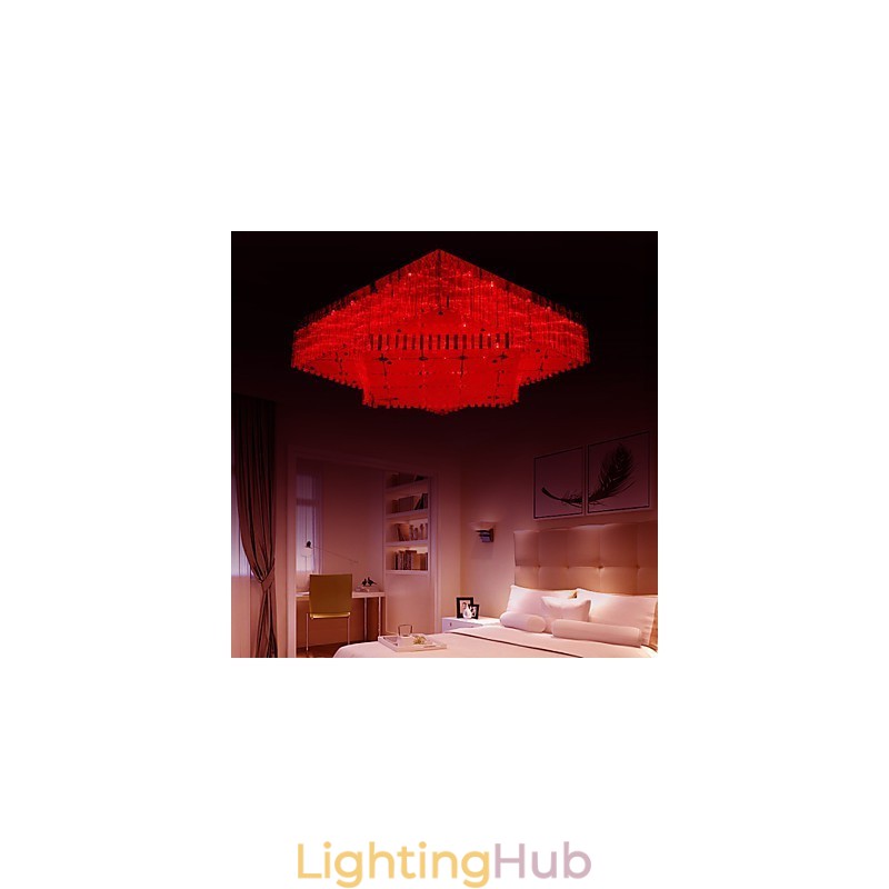 Flush Mount Crystal Modern Contemporary Metal