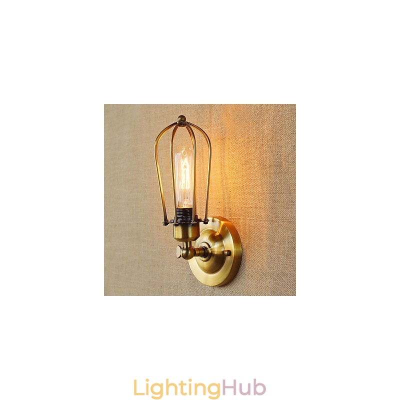 Simple Vintage Country Retro Electroplate Feature for Mini Style Ambient Light Wall Sconces