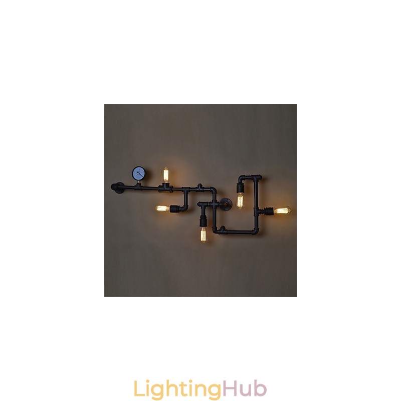 Loft Industrial Wall Lamps Antique Edison Wall lights with Bulbs Vintage Pipe Wall Lamp for Living Room Lighting