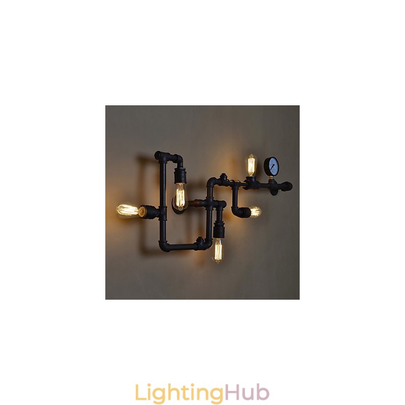 Loft Industrial Wall Lamps Antique Edison Wall lights with Bulbs Vintage Pipe Wall Lamp for Living Room Lighting