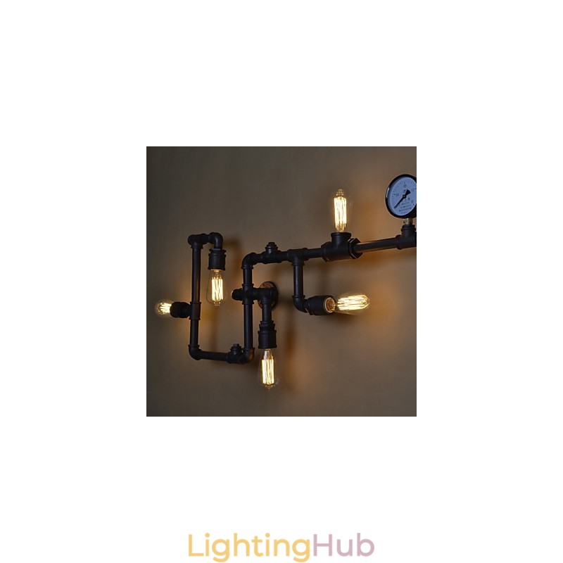 Loft Industrial Wall Lamps Antique Edison Wall lights with Bulbs Vintage Pipe Wall Lamp for Living Room Lighting
