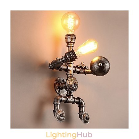 Loft Water Pipe Wall Lights Retro Industrial Style Creative Robot Design Metal Restaurant Cafe Bars Bar Table Wall Sconces Loft Water Pipe Wall Lights Retro Industrial Style Creative Robot Design Metal Restaurant Cafe Bars Bar Table Wall Sconces