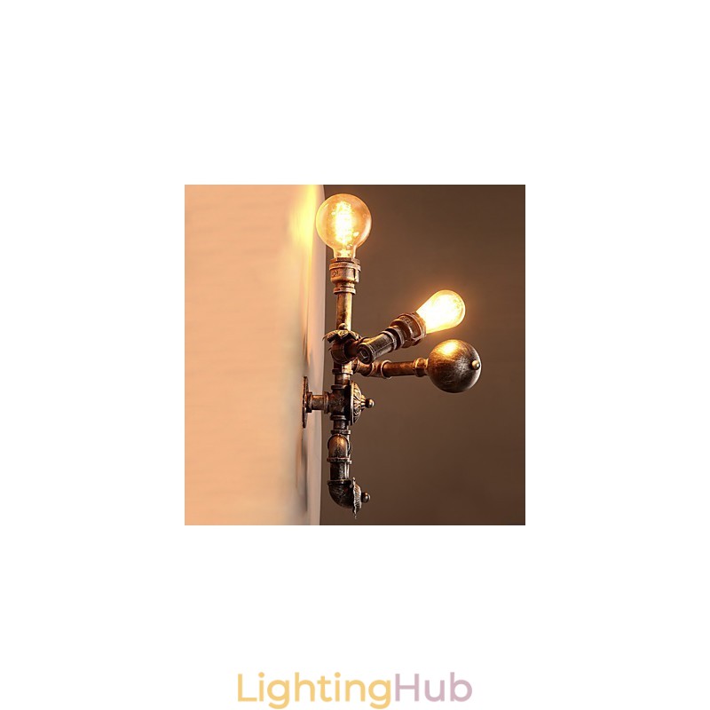 Loft Water Pipe Wall Lights Retro Industrial Style Creative Robot Design Metal Restaurant Cafe Bars Bar Table Wall Sconces