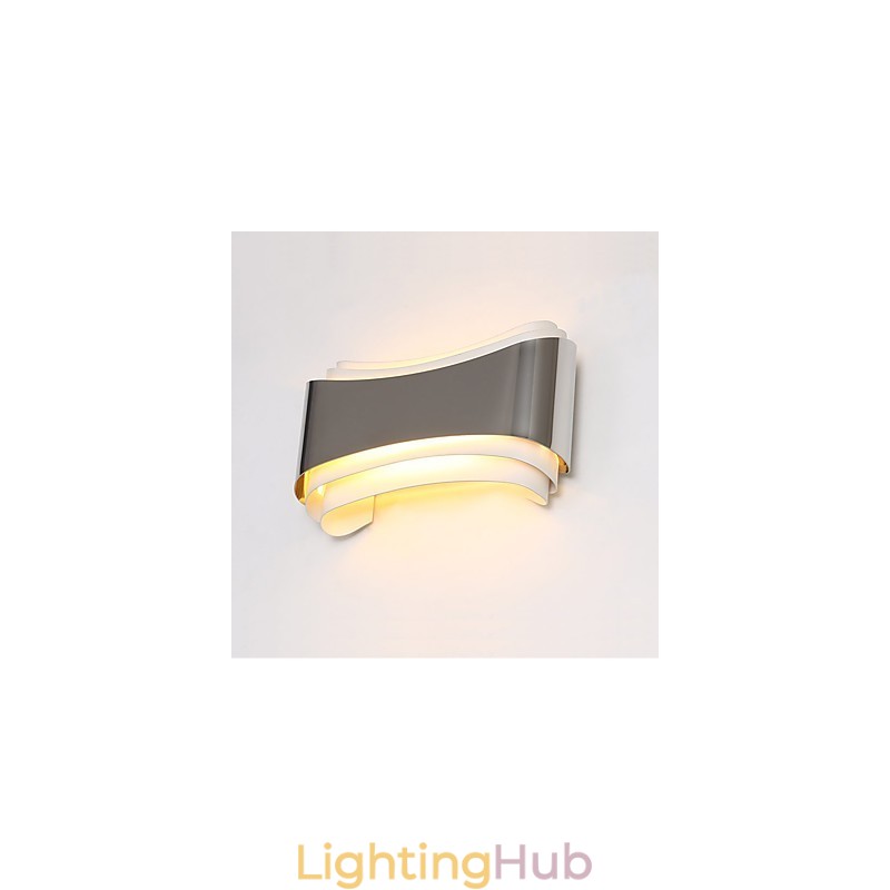 Integrated Modern Contemporary Chrome Feature for Ambient Light Wall Sconces Wall Light