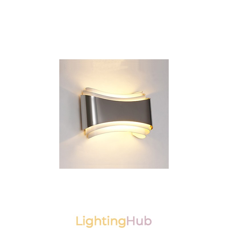 Integrated Modern Contemporary Chrome Feature for Ambient Light Wall Sconces Wall Light
