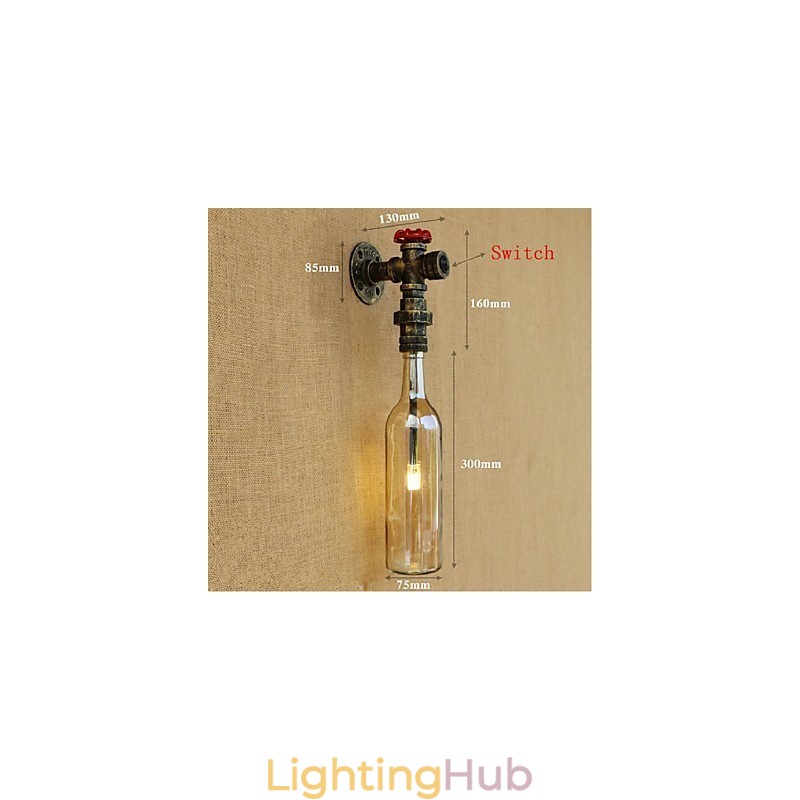 Amber Water Wall Lamp With Switch Wall Light