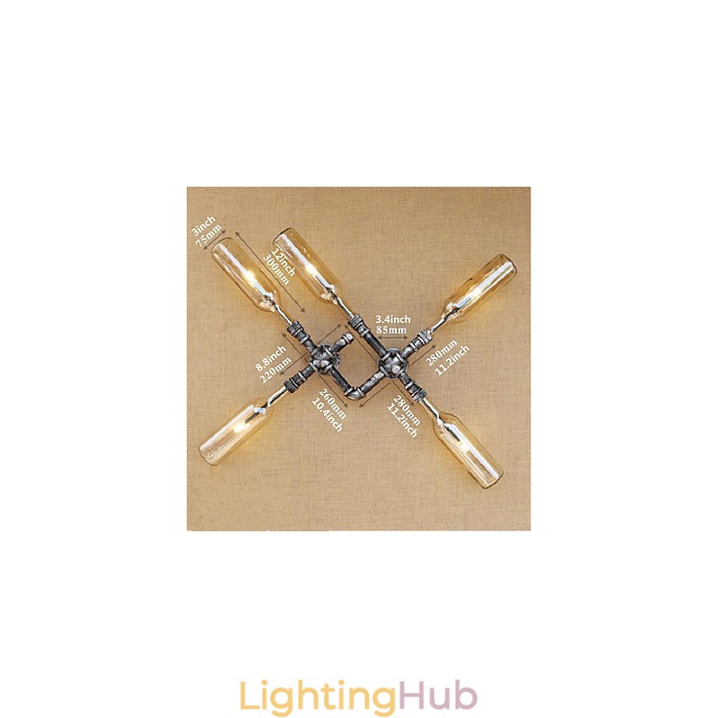 Rustic Lodge Painting Feature for Ambient Light Wall Sconces Wall Light