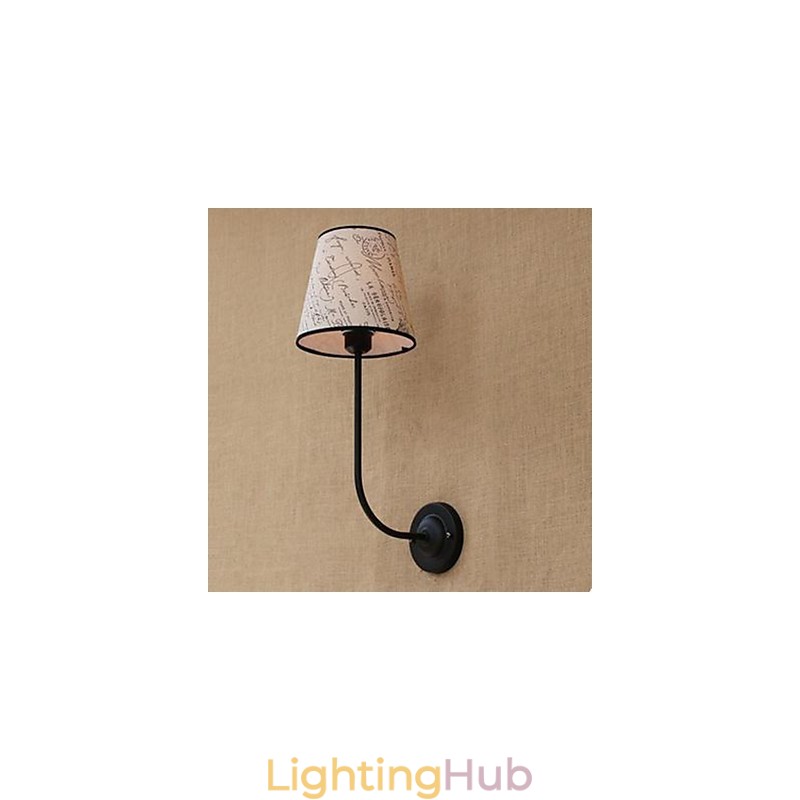 Modern Succinct Fashion Bar Restaurant Nostalgic Breakfast Cloth Cover Wall Lamp Wrought Iron Bend