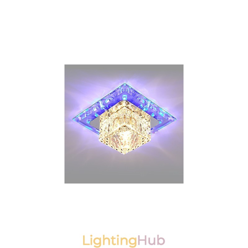 Mini Crystal Ceiling Lamp Spotlight 3W Creative Lamp Tube Light Colorful Color Square Dome Light