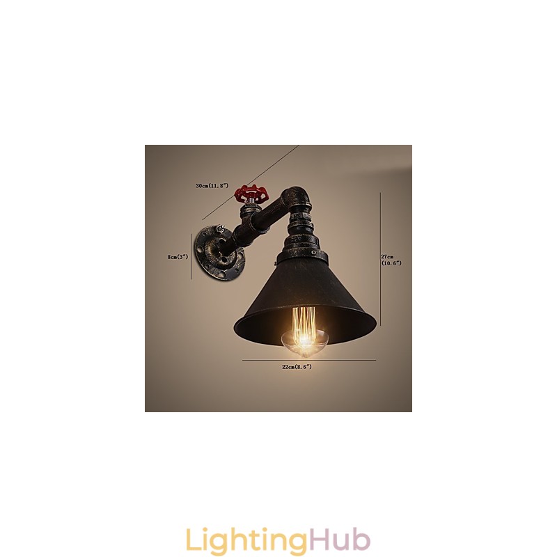 Water Pipe Wall Lights Retro Industrial Style Creative Country Metal Restaurant Cafe Bars Bar Table Wall Sconces