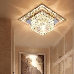 Mini Crystal Ceiling Lamp Spotlight 3W Creative Lamp Tube Light Colorful Color Square Dome Light