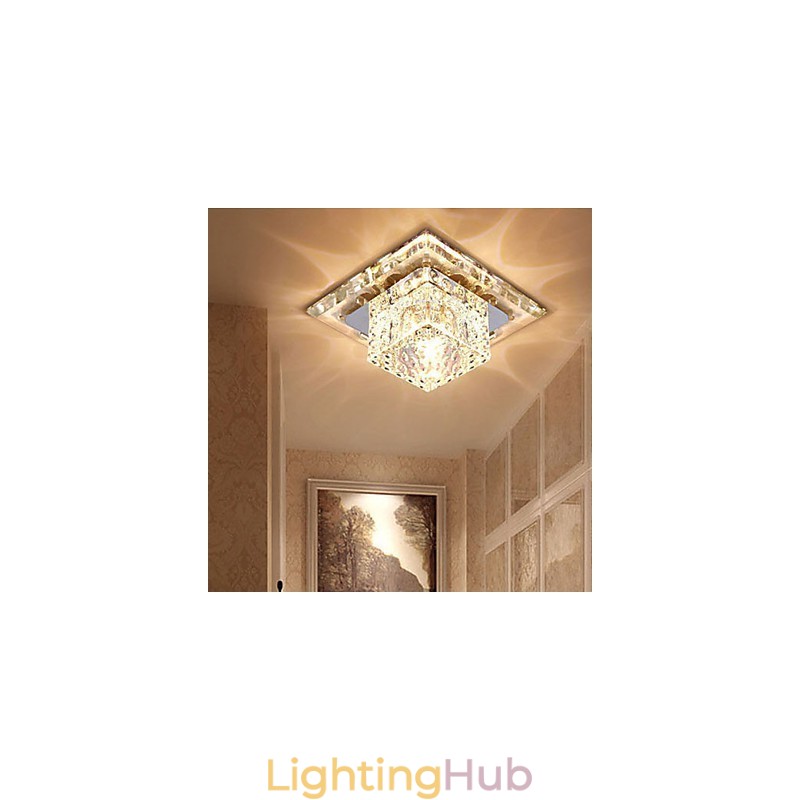 Mini Crystal Ceiling Lamp Spotlight 3W Creative Lamp Tube Light Colorful Color Square Dome Light
