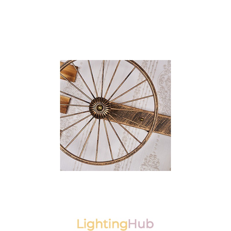 Rustic Lodge Painting Feature for Mini Style Uplight Wall Sconces Wall Light